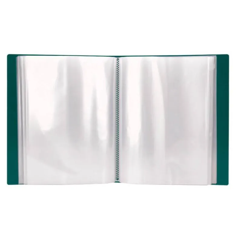 Carpeta Canguro Liderpapel DIN A4 poliporpileno 20 fundas color verde