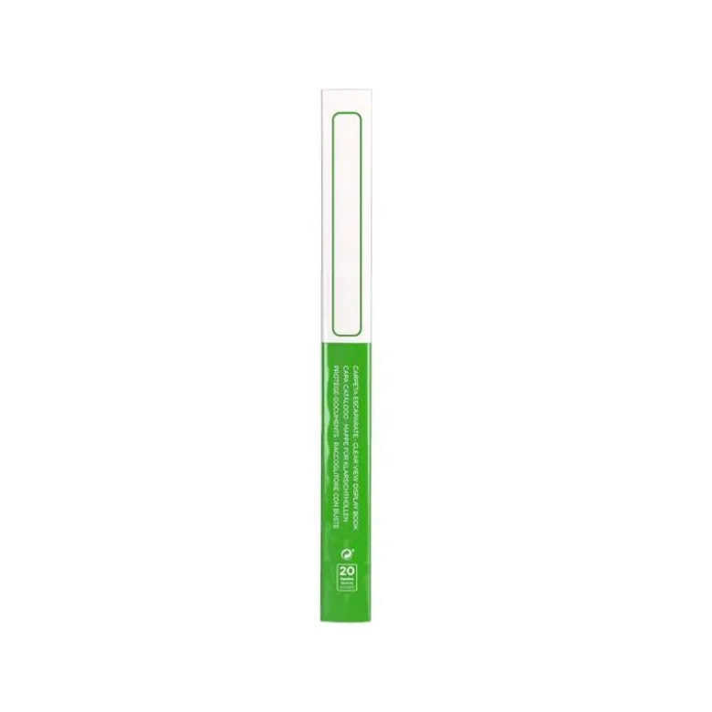 Carpeta Canguro Liderpapel DIN A4 poliporpileno 20 fundas color verde