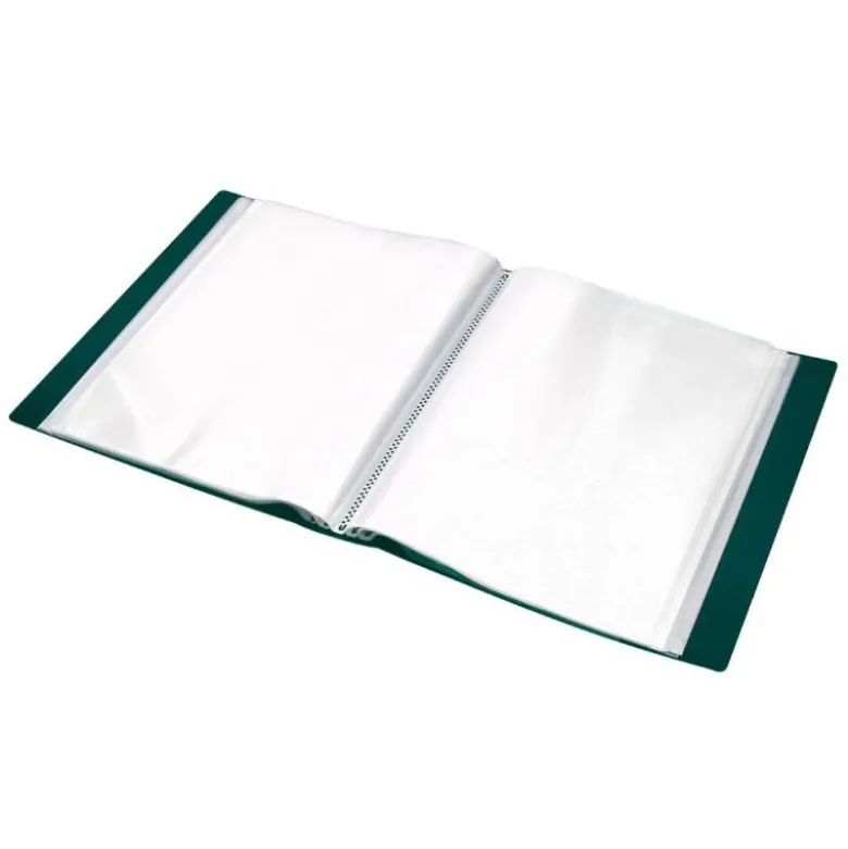 Carpeta Canguro Liderpapel DIN A4 poliporpileno 40 fundas color verde