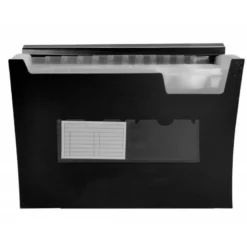 Carpeta clasificadora fuelle Liderpapel DIN A4 poliporpileno 13 departamentos color negro
