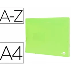 Carpeta clasificadora fuelle Liderpapel DIN A4 poliporpileno 13 departamentos color amarillo