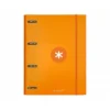CARPETA CON RECAMBIO 4 ANILLAS 25MM LIDERPAPEL ANTARTIK DIN A4 COLOR AMARILLO CARTON FORRADO