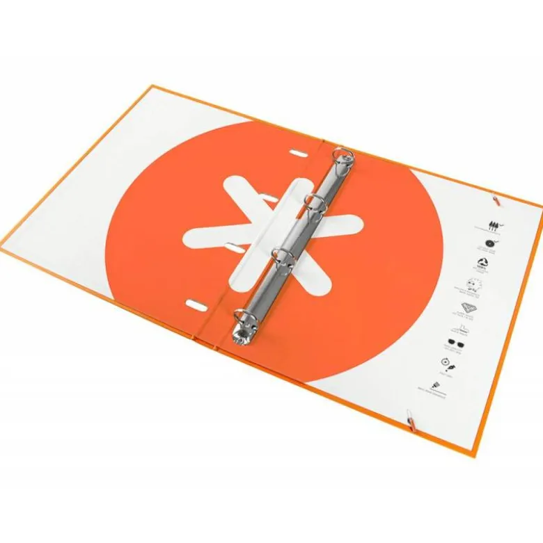 CARPETA CON RECAMBIO 4 ANILLAS 25MM LIDERPAPEL ANTARTIK DIN A4 COLOR AMARILLO CARTON FORRADO