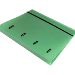 CARPETA CON RECAMBIO 4 ANILLAS 25MM LIDERPAPEL DIN A4 COLOR VERDE POLIPROPILENO