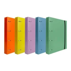 CARPETA CON RECAMBIO 4 ANILLAS 25MM LIDERPAPEL DIN A4 COLOR VERDE POLIPROPILENO