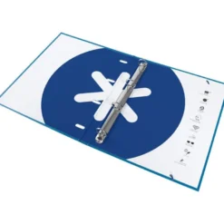 CARPETA CON RECAMBIO 4 ANILLAS 25MM LIDERPAPEL ANTARTIK DIN A4 COLOR AZUL CARTON FORRADO
