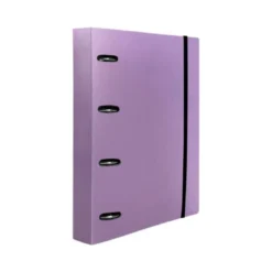 CARPETA CON RECAMBIO 4 ANILLAS DE 25 MM LIDERPAPEL DIN A4 COLOR VIOLETA POLIPROPILENO
