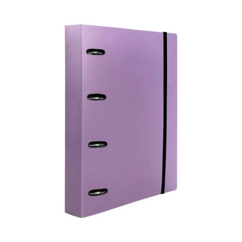 CARPETA CON RECAMBIO 4 ANILLAS DE 25 MM LIDERPAPEL DIN A4 COLOR VIOLETA POLIPROPILENO