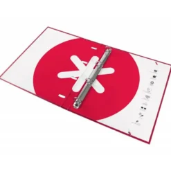 CARPETA CON RECAMBIO 4 ANILLAS 25MM LIDERPAPEL ANTARTIK DIN A4 COLOR ROJO CARTON FORRADO