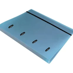 CARPETA CON RECAMBIO 4 ANILLAS DE 25 MM LIDERPAPEL DIN A4 COLOR AZUL POLIPROPILENO