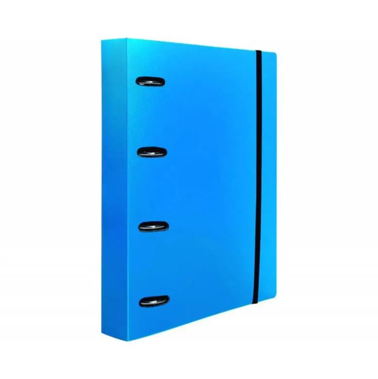 CARPETA CON RECAMBIO 4/40 MM LIDERPAPEL DIN A4 CUADRO 5MM COLOR AZUL POLIPROPILENO