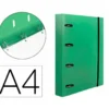CARPETA CON RECAMBIO 4/40 MM LIDERPAPEL DIN A4 CUADRO 5MM COLOR VERDE POLIPROPILENO