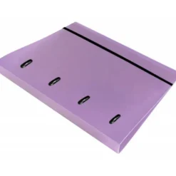 CARPETA CON RECAMBIO 4/40 MM LIDERPAPEL DIN A4 CUADRO 5MM COLOR LILA POLIPROPILENO