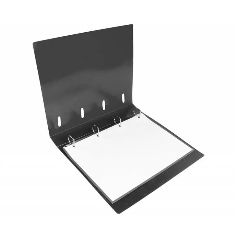 CARPETA CON RECAMBIO 4/40 MM LIDERPAPEL DIN A4 CUADRO 5MM COLOR NEGRO POLIPROPILENO