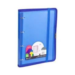 Carpeta con recambio Carchivo Dune Din A4 4 anillas 20 mm Polipropileno color Azul con gomilla y ribete