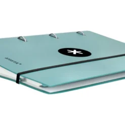 CARPETA CON RECAMBIO LIDERPAPEL ANTARTIK A4 CUADRO 5MM FORRADA 4 ANILLAS 40MM REDONDAS COLOR MENTA