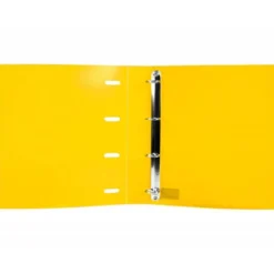 CARPETA CON RECAMBIO LIDERPAPEL A4 CUADRO 5MM 100 HOJAS 80G POLIPROPILENO 4 ANILLAS 40MM AMARILLO FLUOR