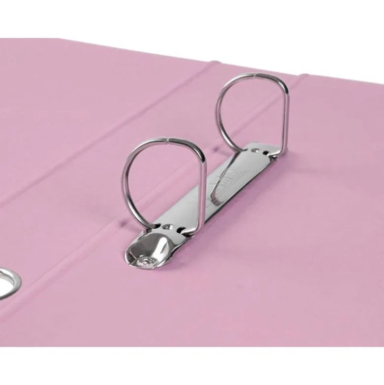 CARPETA DE 2 ANILLAS 25 MM MIXTAS LIDERPAPEL DIN A4 COLOR ROSA CARTON FORRADO