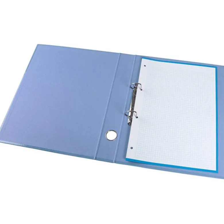 CARPETA DE 2 ANILLAS 25 MM MIXTAS LIDERPAPEL DIN A4 COLOR AZUL CARTON FORRADO