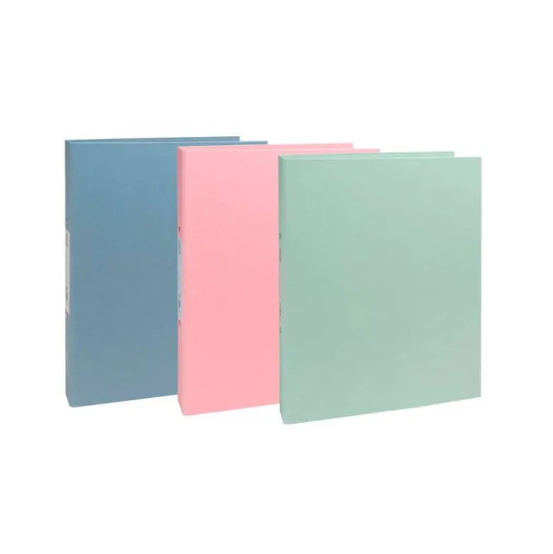 CARPETA DE 2 ANILLAS 30 MM REDONDAS EXACOMPTA AUTENTIK DIN A4+ CARTON RECICLADO FORRADO COLORES SURTIDOS