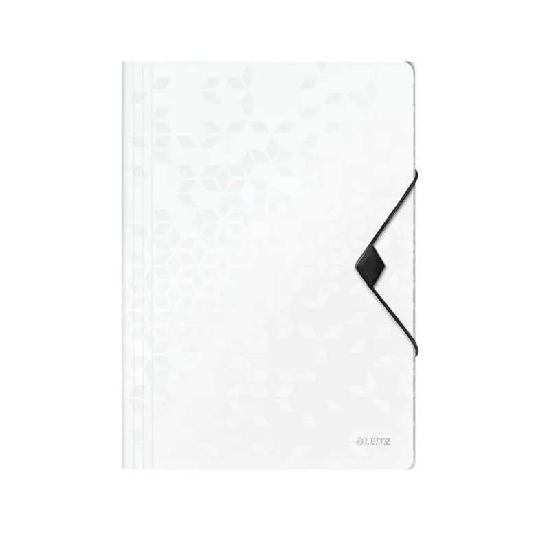 Carpeta de gomas Leitz Wow con solapas Polipropileno Din A4 color Blanco