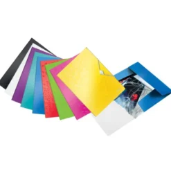 Carpeta de gomas Leitz Wow con solapas Polipropileno Din A4 color Blanco