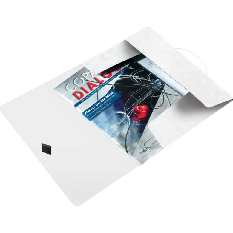 Carpeta de gomas Leitz Wow con solapas Polipropileno Din A4 color Blanco