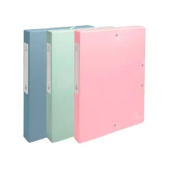 CARPETA DE PROYECTO EXACOMPTA AUTENTIK DIN A4+ CARTON RECICLADO LOMO 40 MM COLORES SURTIDOS