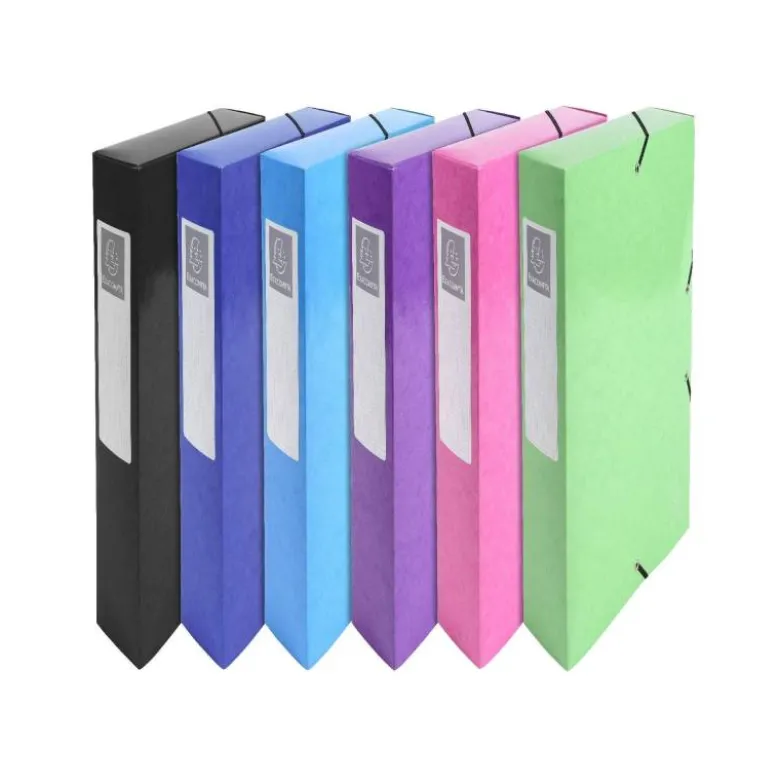 Carpeta de proyecto Exacompta gomas carton plastificado DIN A4 Colores Surtidos (No se puede elegir color)