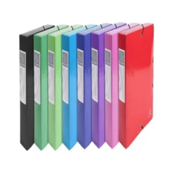 CARPETA DE PROYECTO EXACOMPTA IDERAMA CARTON LUSTRADO PLASTIFICADO DIN A4 LOMO 60 MM COLORES SURTIDOS