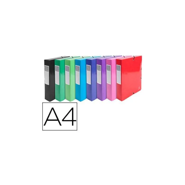 CARPETA DE PROYECTO EXACOMPTA IDERAMA CARTON LUSTRADO PLASTIFICADO DIN A4 LOMO 60 MM COLORES SURTIDOS