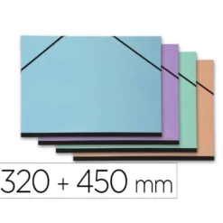 CARPETA DIBUJO EXACOMPTA AQUAREL 320X450 MM CON GOMAS COLORES PASTEL SURTIDOS NO SE PUEDEN ELEGIR