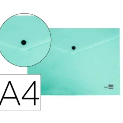 Carpeta dossier broche Liderpapel DIN A4 polipropileno 180 micras 50 hojas color verde