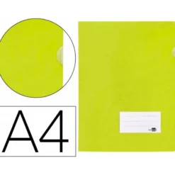 Carpeta dossier broche Liderpapel DIN A4 polipropileno 180 micras 20 hojas color amarillo