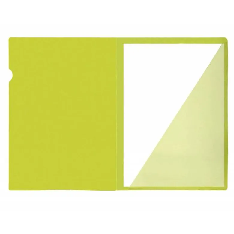 Carpeta dossier broche Liderpapel DIN A4 polipropileno 180 micras 20 hojas color amarillo
