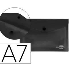 Carpeta dossier broche Liderpapel DIN A7 polipropileno 180 micras 50 hojas color negro