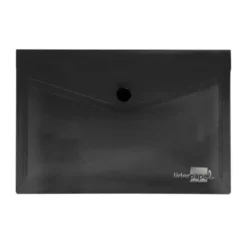 Carpeta dossier broche Liderpapel DIN A7 polipropileno 180 micras 50 hojas color negro