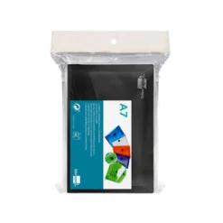 Carpeta dossier broche Liderpapel DIN A7 polipropileno 180 micras 50 hojas color negro