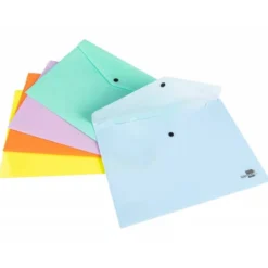 Carpeta dossier broche Liderpapel DIN A4 polipropileno 180 micras 50 hojas color azul