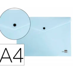 Carpeta dossier broche Liderpapel DIN A4 polipropileno 180 micras 50 hojas color azul