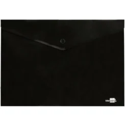 Carpeta dossier broche Liderpapel DIN A4 polipropileno 180 micras 50 hojas color negro