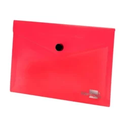 Carpeta dossier broche Liderpapel DIN A7 polipropileno 180 micras 50 hojas color rojo