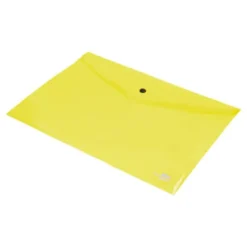 Carpeta dossier broche Liderpapel DIN A4 polipropileno 180 micras 50 hojas color amarillo
