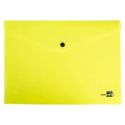 Carpeta dossier broche Liderpapel DIN A4 polipropileno 180 micras 50 hojas color amarillo