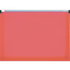 Carpeta dossier con cremallera Liderpapel DIN A5 polipropileno 180 micras color rojo