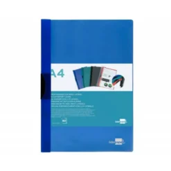 Carpeta dossier con pinza lateral Liderpapel 60 hojas Din A4 color azul