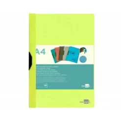 Carpeta dossier con pinza lateral Liderpapel 30 hojas Din A4 color amarillo