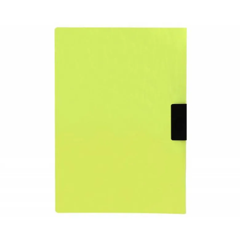 Carpeta dossier con pinza lateral Liderpapel 30 hojas Din A4 color amarillo