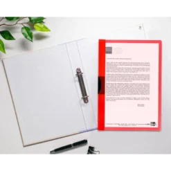 Carpeta dossier con pinza lateral Liderpapel 30 hojas Din A4 color rojo