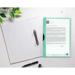 Carpeta dossier con pinza lateral Liderpapel 30 hojas Din A4 color verde